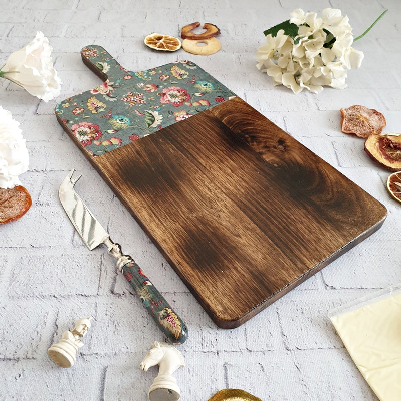 Cheese Board & Knife Set - Earthy Meadow