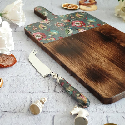 Cheese Board & Knife Set - Earthy Meadow