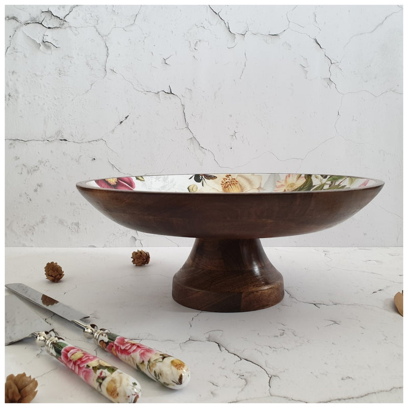 Cake Stand with Knife & Server Set (Large) - Alice in Wonderland
