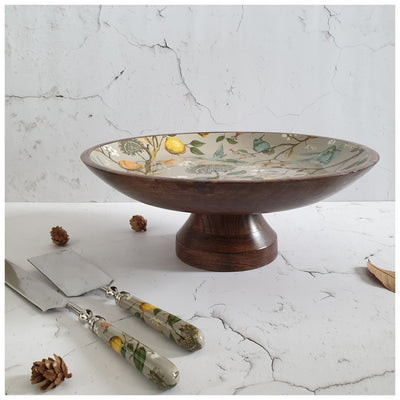 Cake Stand with Knife & Server Set (Large) - Humming Bird
