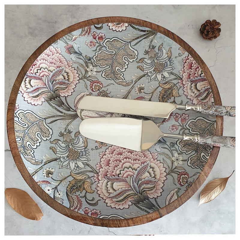 Cake Stand with Knife & Server Set (Large) - Jaipur