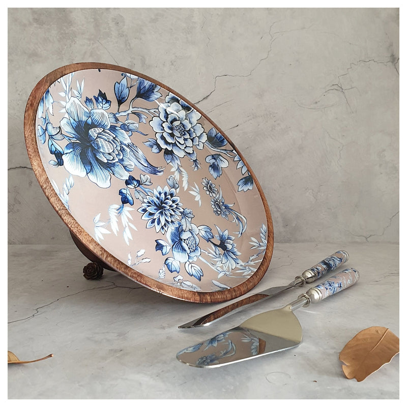 Cake Stand with Knife & Server Set (Large) - Enchanted Forest