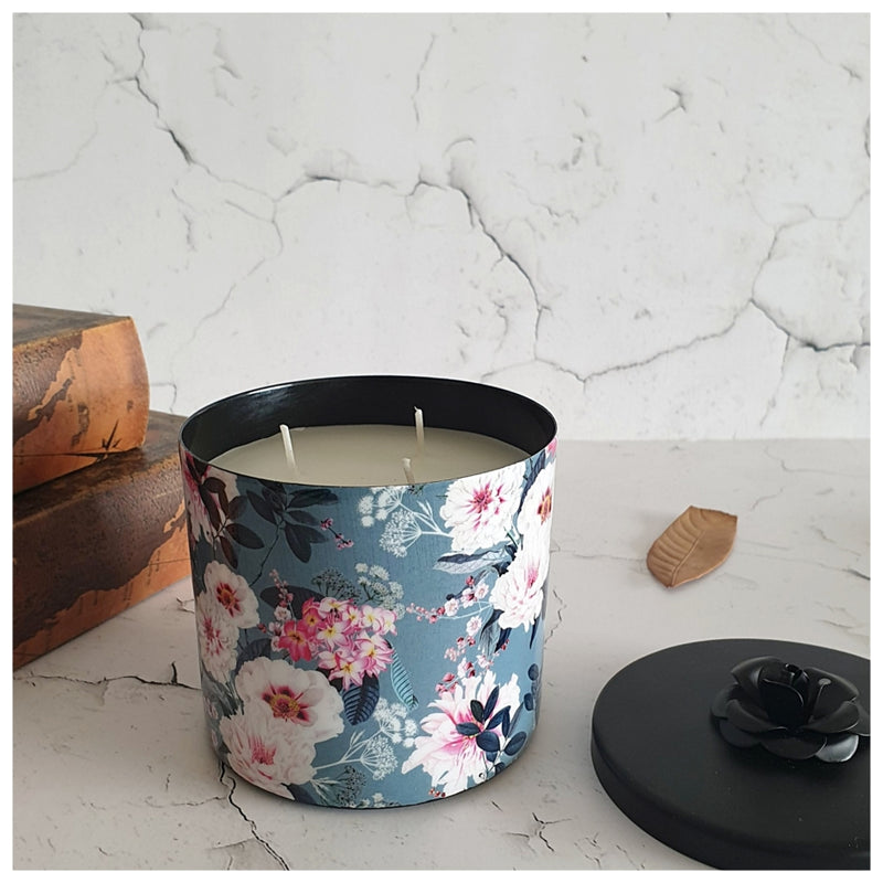 Scented Candle - Large - Desert Rose Grey - Cherry Blossom