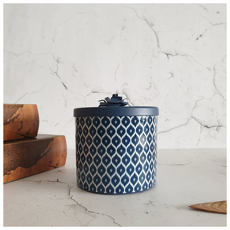 Scented Candle - Large - Ikat Blue - Melon Punch