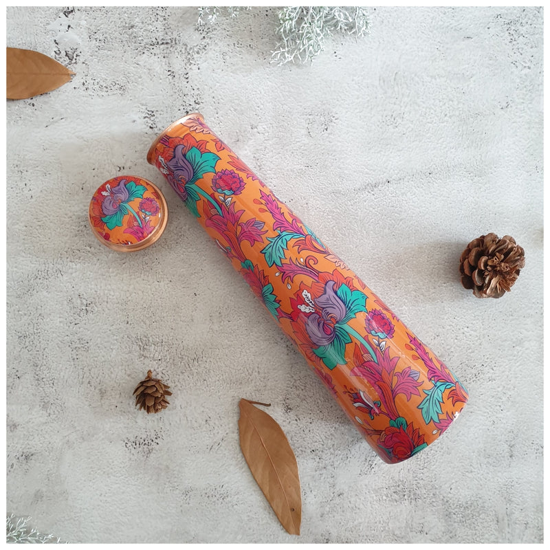 Slim Copper Bottle, 750 ML, Orange Blossom
