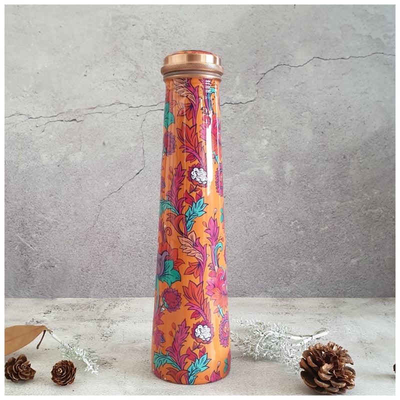 Slim Copper Bottle, 750 ML, Orange Blossom