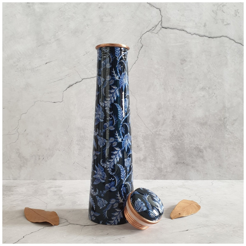 Slim Copper Bottle, 750 ML, Blue Knight