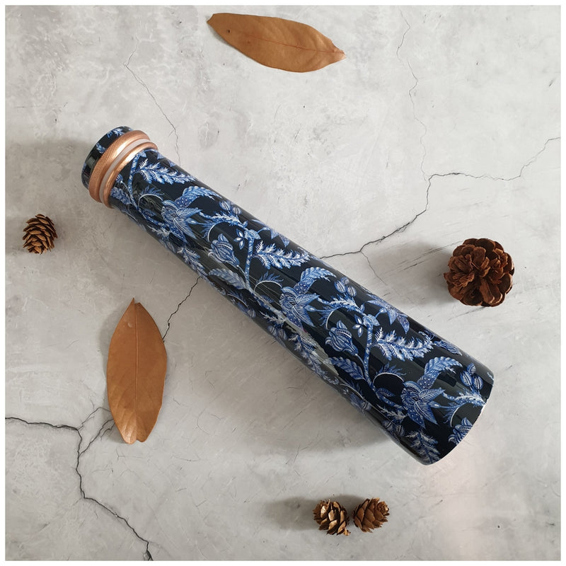 Slim Copper Bottle, 750 ML, Blue Knight