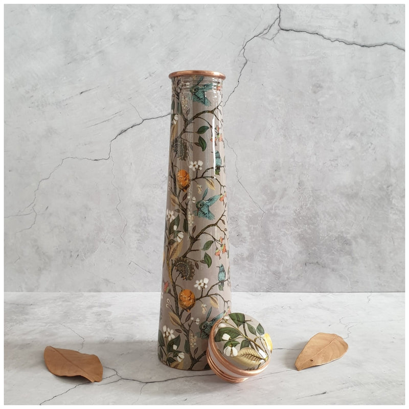 Slim Copper Bottle, 750 ML, Humming Bird
