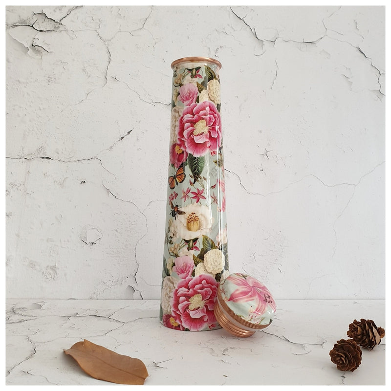 Slim Copper Bottle, 750 ML, Alice in Wonderland (Mint)
