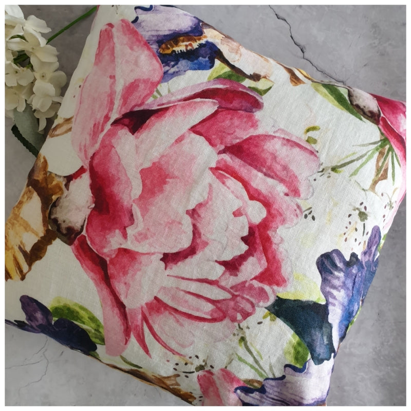 Cushion - Linen - Fuscia Pink