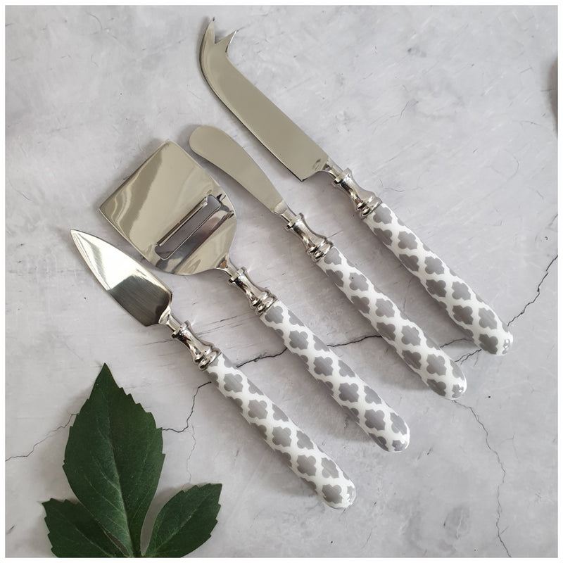 Cheese Knife Set (Set of 4) - Moroccan Grey