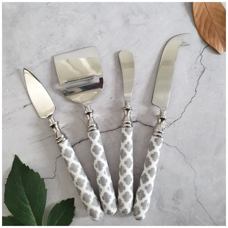 Cheese Knife Set (Set of 4) - Moroccan Grey