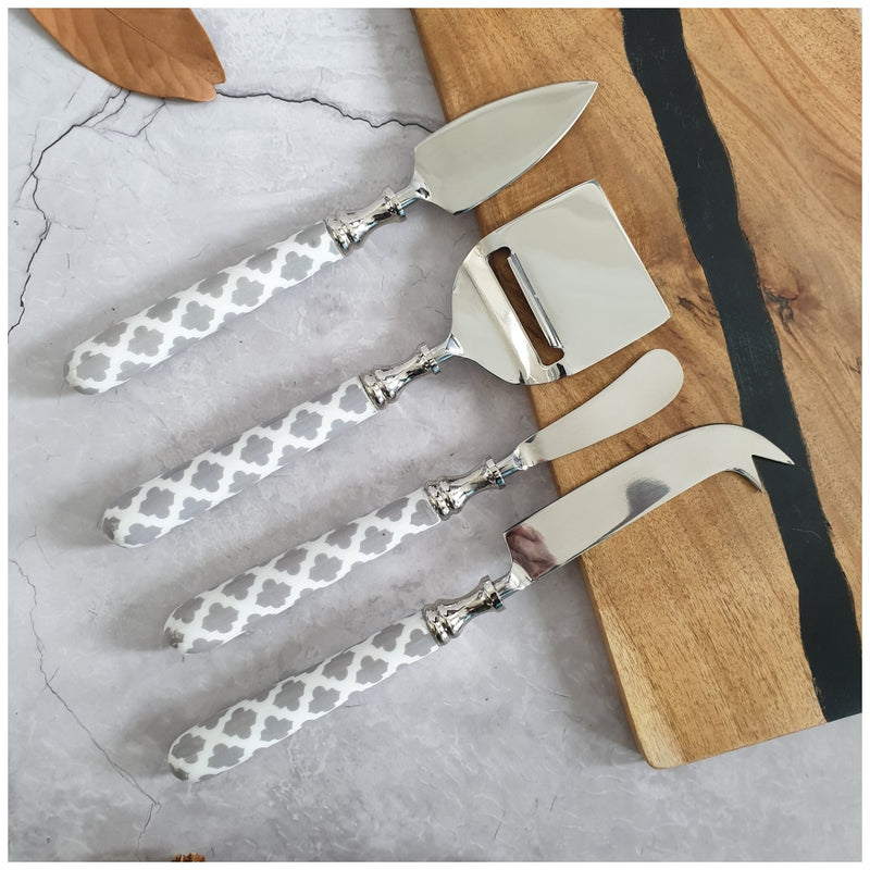 Cheese Knife Set (Set of 4) - Moroccan Grey