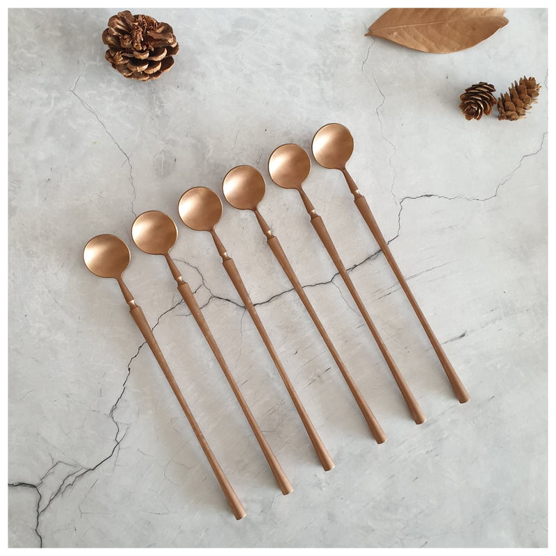 CUTLERY SET - ICE SPOONS (Set of 6) - ROSE GOLD