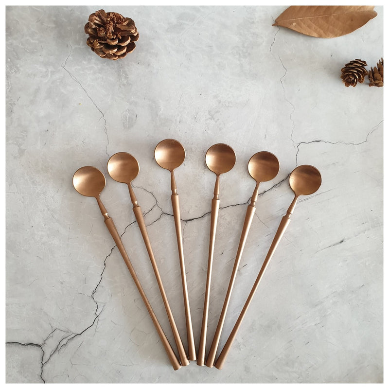 CUTLERY SET - ICE SPOONS (Set of 6) - ROSE GOLD