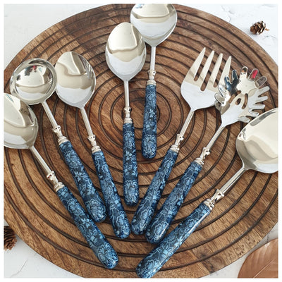 CUTLERY SET - SERVING (Set of 8) - INK IVY