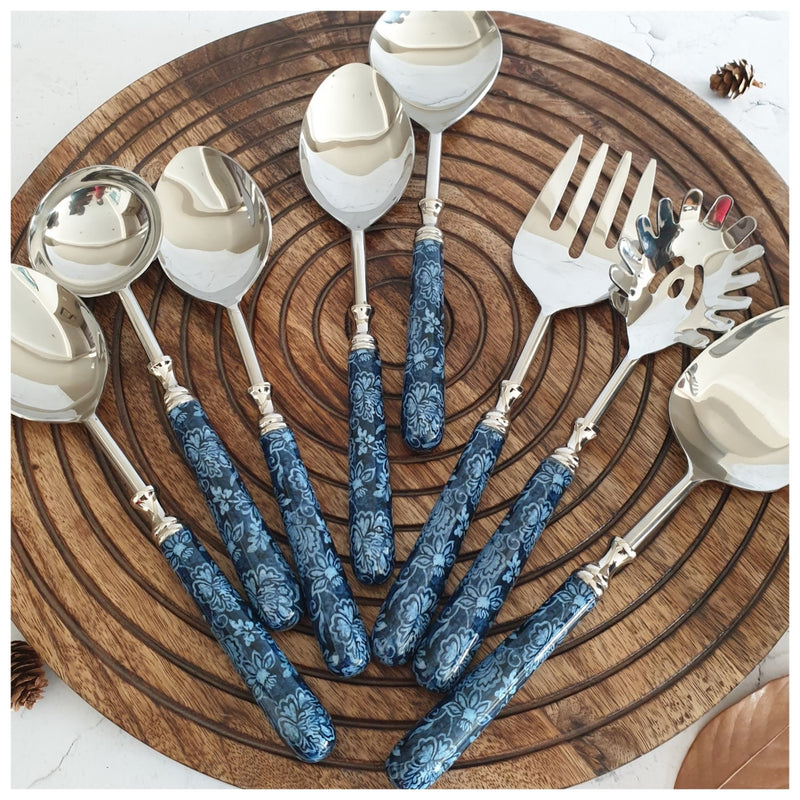 CUTLERY SET - SERVING (Set of 8) - INK IVY