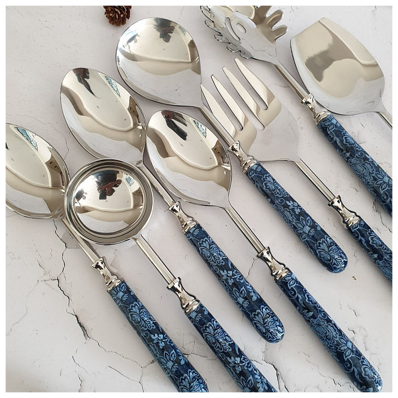 CUTLERY SET - SERVING (Set of 8) - INK IVY