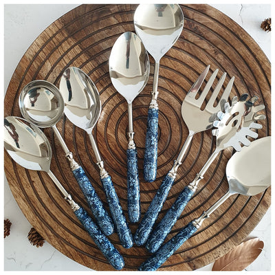 CUTLERY SET - SERVING (Set of 8) - INK IVY