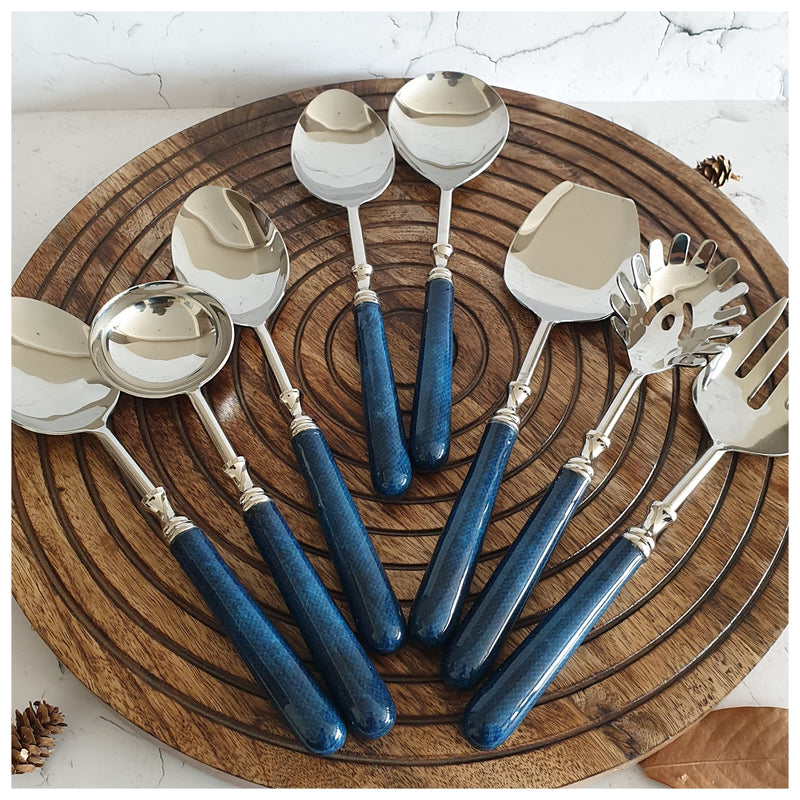CUTLERY SET - SERVING (Set of 8) - ROYAL BLUE
