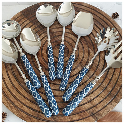 CUTLERY SET - SERVING (Set of 8) - IKAT