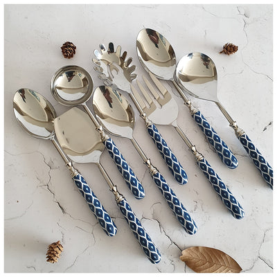 CUTLERY SET - SERVING (Set of 8) - IKAT