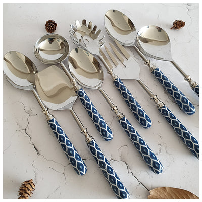 CUTLERY SET - SERVING (Set of 8) - IKAT