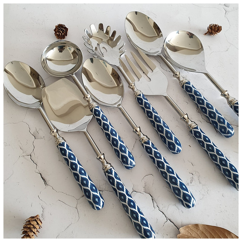 CUTLERY SET - SERVING (Set of 8) - IKAT