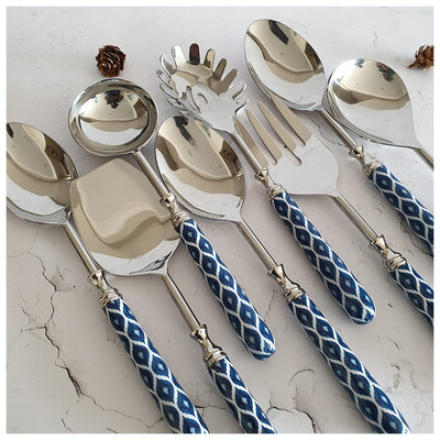 CUTLERY SET - SERVING (Set of 8) - IKAT