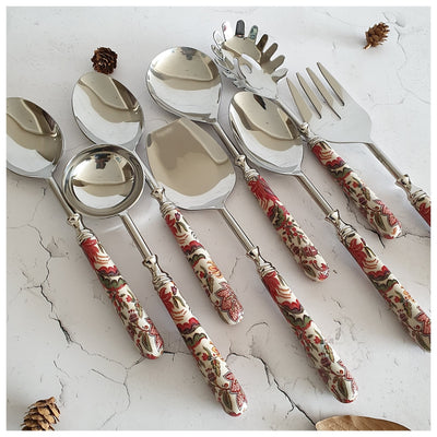 CUTLERY SET - SERVING (Set of 8) - KALAMKARI