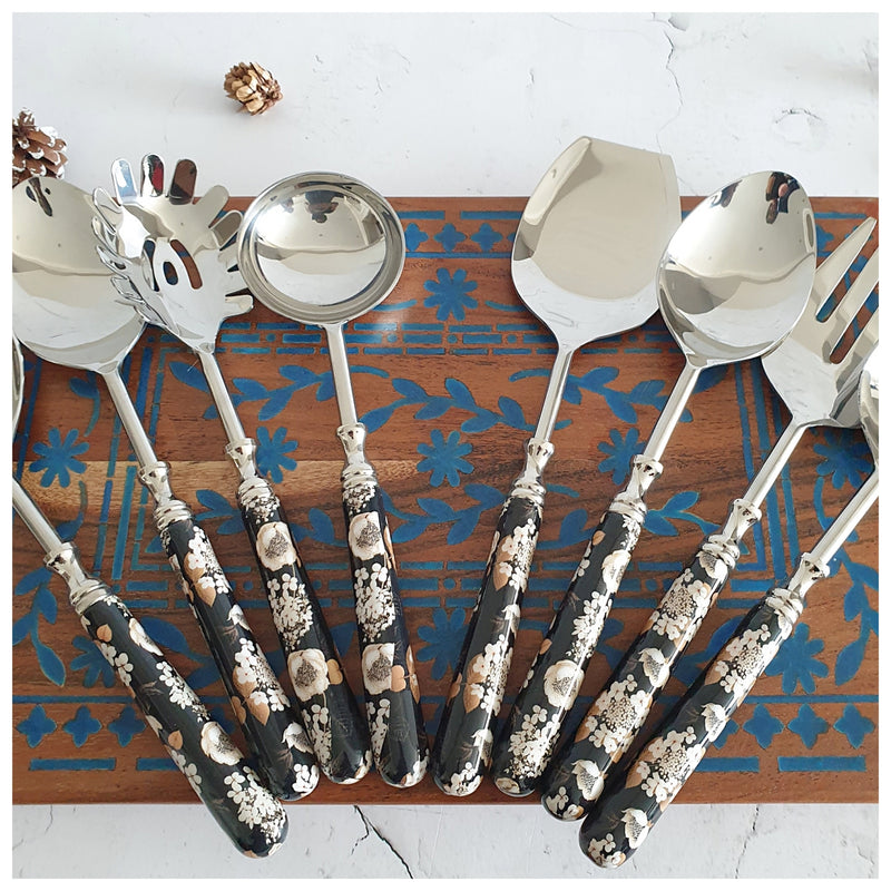 CUTLERY SET - SERVING (Set of 8) - GOLD DUST