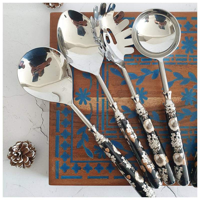 CUTLERY SET - SERVING (Set of 8) - GOLD DUST
