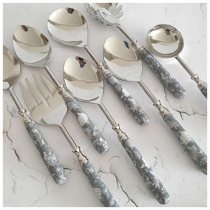 CUTLERY SET - SERVING (Set of 8) - FLORAL RADIANCE