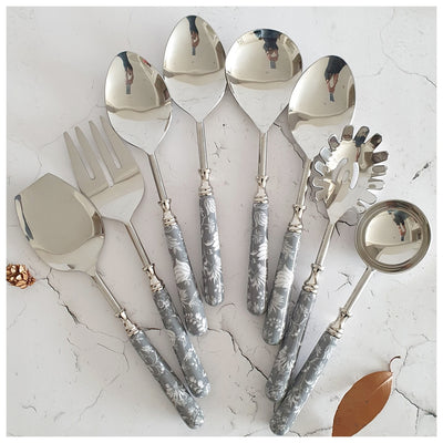 CUTLERY SET - SERVING (Set of 8) - FLORAL RADIANCE