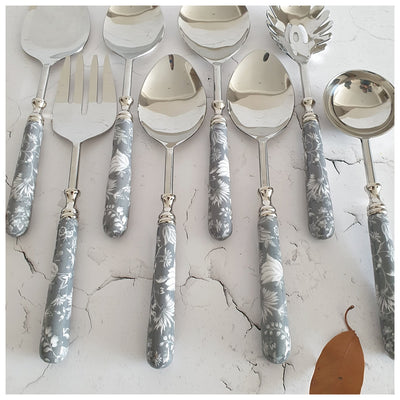CUTLERY SET - SERVING (Set of 8) - FLORAL RADIANCE
