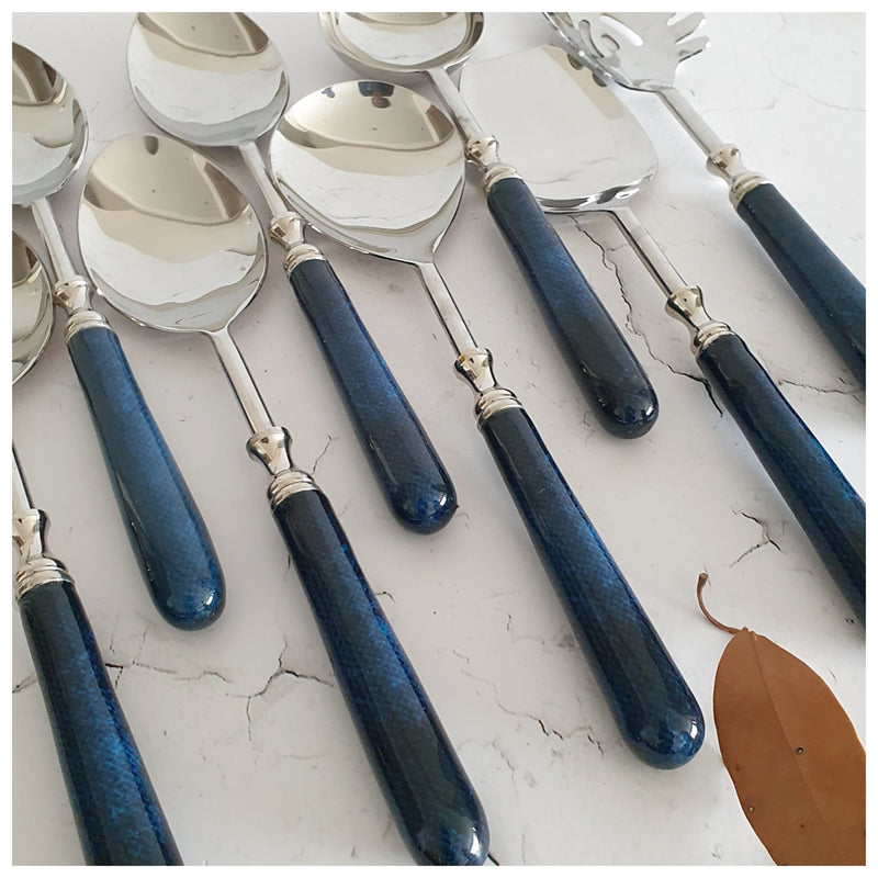 CUTLERY SET - SERVING (Set of 8) - ROYAL BLUE