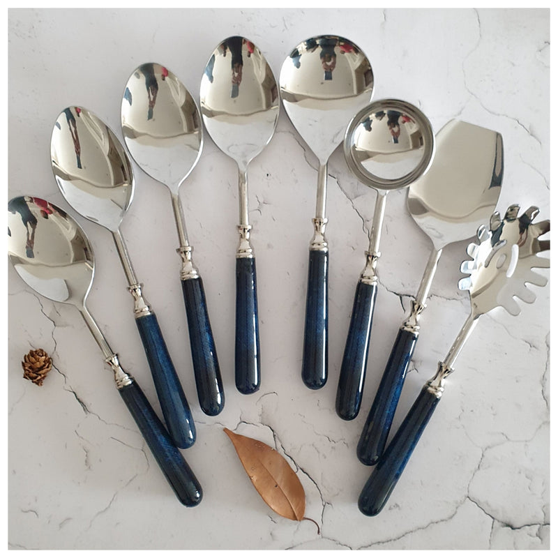 CUTLERY SET - SERVING (Set of 8) - ROYAL BLUE