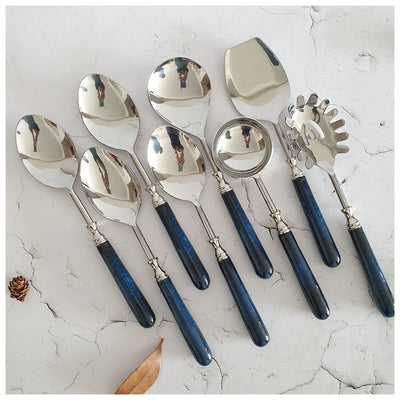 CUTLERY SET - SERVING (Set of 8) - ROYAL BLUE