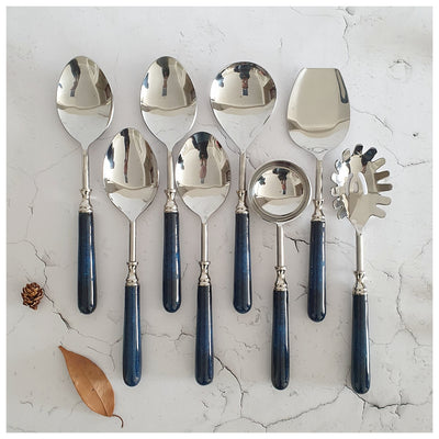 CUTLERY SET - SERVING (Set of 8) - ROYAL BLUE