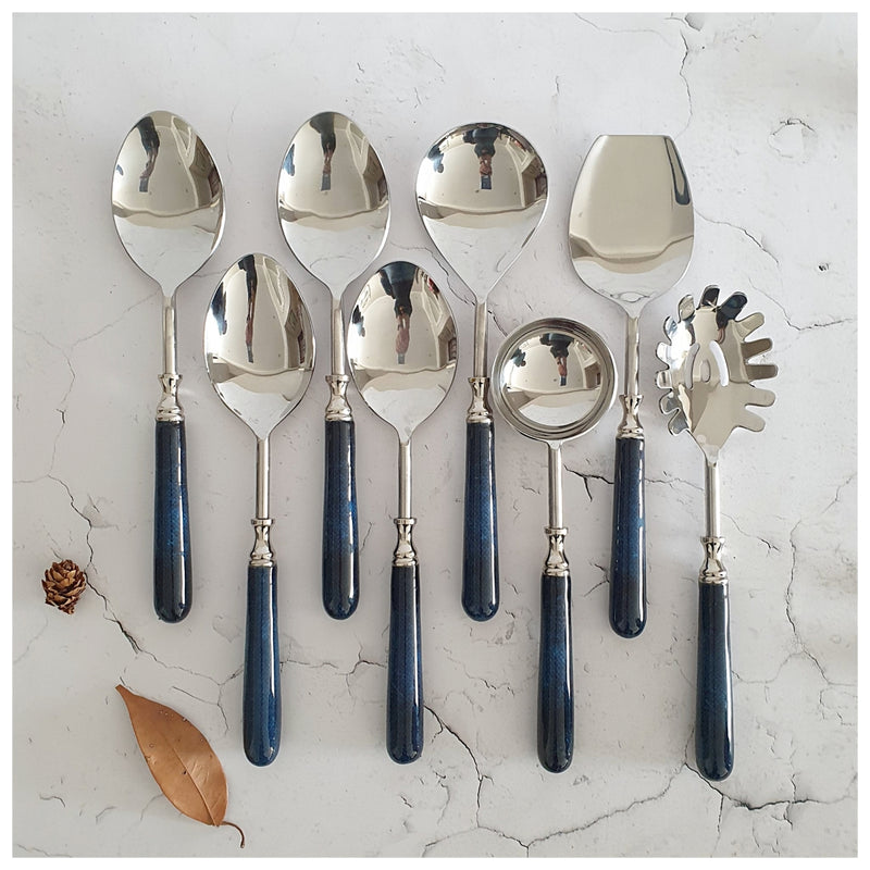 CUTLERY SET - SERVING (Set of 8) - ROYAL BLUE