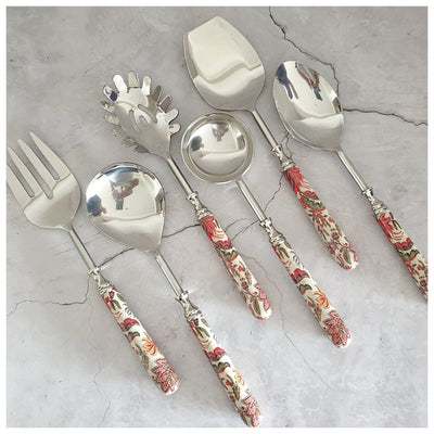 CUTLERY SET - SERVING (Set of 6) - Kalmkari