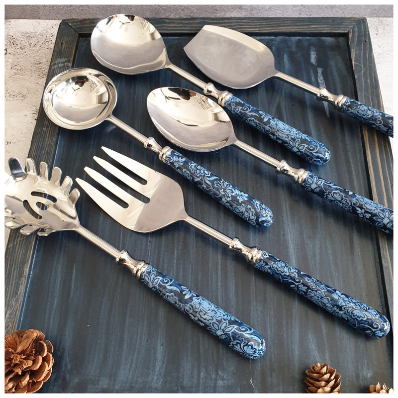 CUTLERY SET - SERVING (Set of 6) - INK IVY