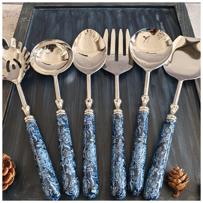 CUTLERY SET - SERVING (Set of 6) - INK IVY