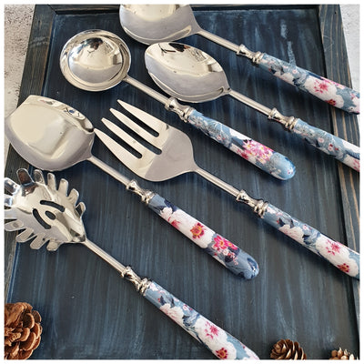 CUTLERY SET - SERVING (Set of 6) - DESERT ROSE GREY
