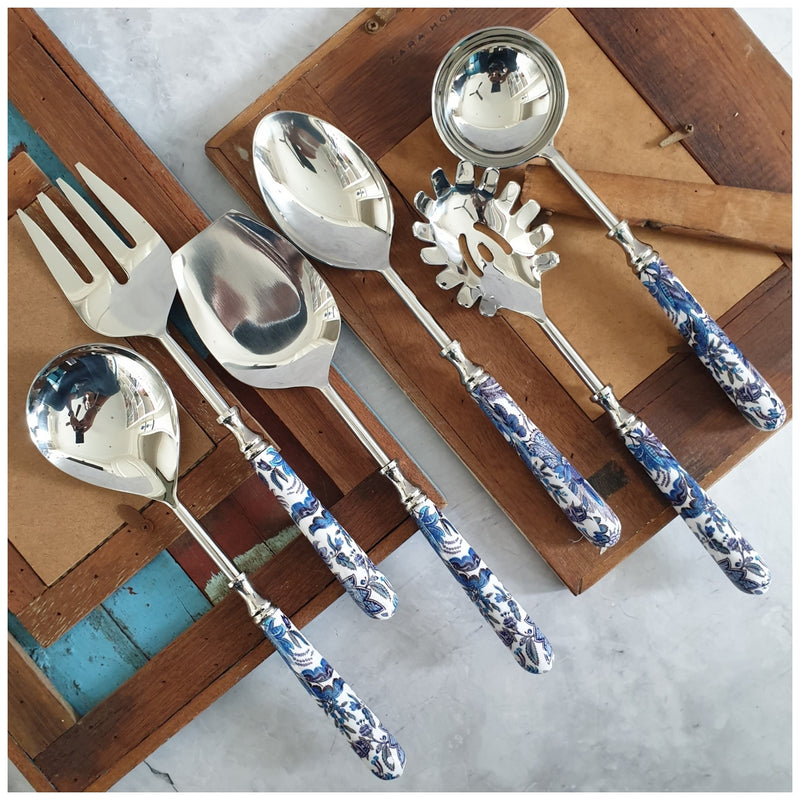 CUTLERY SET - SERVING (Set of 6) - SAPPHIRE