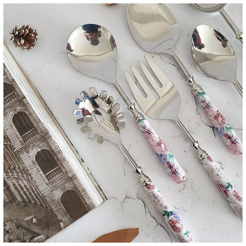 CUTLERY SET - SERVING (Set of 6) - FUSCHIA
