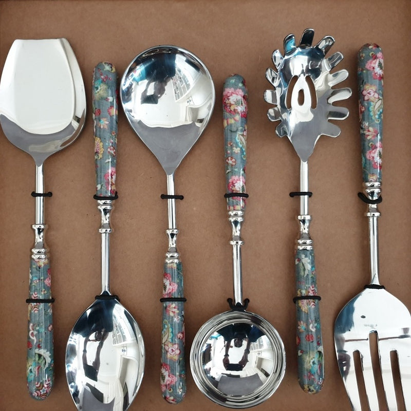 CUTLERY SET - SERVING (Set of 6) - EARTHY MEADOW