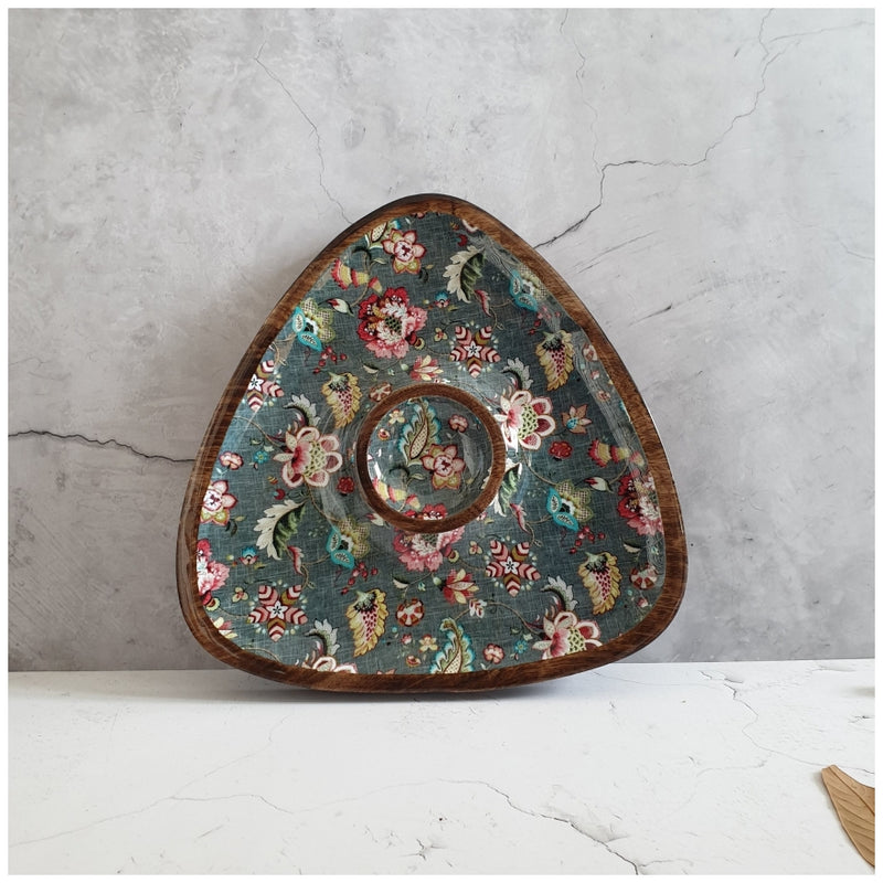 Triangle Dip Dish Platter - Earthy Meadow