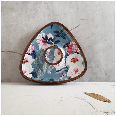 Triangle Dip Dish Platter - Desert Rose